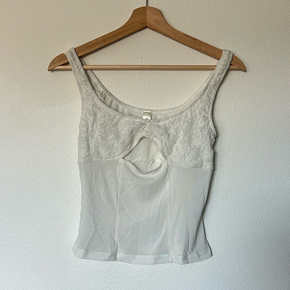 White Lace Tank Top